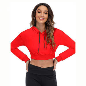 Sudadera con capucha corta para mujer, muestra gratuita, OEM, al por mayor, sudadera con capucha extragrande personalizada - Product Image 3