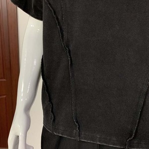 Camiseta Casual de Manga Corta para Hombre, Cuello Redondo, Tejido de Punto, Color Negro, Corte Regular, Diseño Liso - Product Image 3