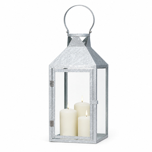Wholesale Galvanized Metal Cage <b>Lantern</b> <b>Set</b> Rustic Farmhouse Candle Holder for Indoor Outdoor Patio Garden Decor - Product Image 3