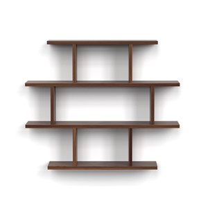 Nuevo Librero de Pared Senara de 4 Niveles, Diseño de Madera de Ingeniería, Organizador de Libros y Archivador para Decoración - Product Image 3