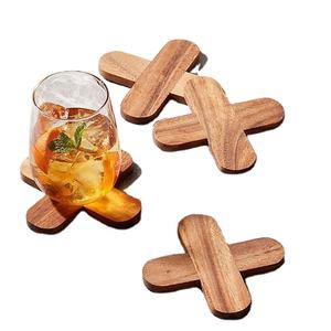 2024 New Collection Floral Design 100% Pure Wooden Coffee/Beer <b>Coaster</b> Eco-Friendly Wood <b>Placemat</b> for Table Use Ready Ship Stock - Product Image 1