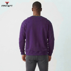 Sweat-shirt à col rond en coton sur mesure, design tendance 2026, fabriqué au Pakistan pour l'hiver - Product Image 5