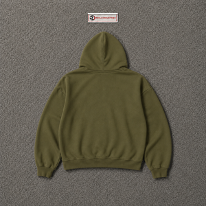 เสื้อฮู้ด World Peace Olive ทรงโอเวอร์ไซส์ สตรีทแวร์ ลายกราฟิก เสื้อพูลโอเวอร์แบบสวม Unisex สไตล์ลำลอง ผ้าฟลีซ มีฮู้ด ลายพิมพ์โลกสไตล์วินเทจ แนว Urban - Product Image 6