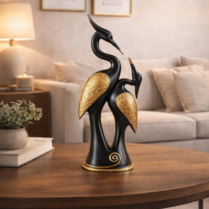 Sculpture d'Oiseau Grue en Polyrésine AG Elements, 12 Pouces, Statue Décorative Moderne pour Table, Ornement Animalier de Luxe pour l'Intérieur de la Maison - Product Image 5