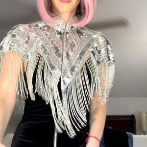 Women Hand beaded Embellished Short Cape <b>Poncho</b> Black <b>Poncho</b> Cover Coat Sizes Women Lightweight Breathable London - Product Image 6