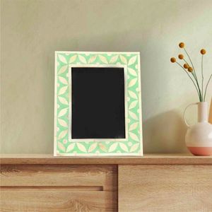 Highly Polished Grey Bone Inlay MDF Resin Metal Handmade Trendy <b>5x7</b> Photo <b>Frame</b> for Home Decor & Business Gift Wholesale - Product Image 3