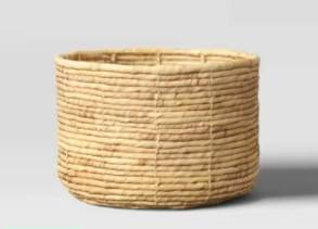 Panier de rangement tissé à la main avec deux poignées, organisateur élégant pour la lessive, les jouets, les plantes, le salon, la décoration de la maison - Product Image 4