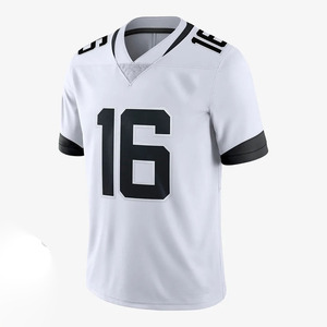 Camiseta de Fútbol Americano Blanca para Hombre, Número 16, Manga Corta, Cuello Redondo, Transpirable, Uniforme de Poliéster, Corte Regular para Adultos - Product Image 2