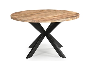 <b>Foldable</b> <b>Dining</b> <b>Table</b> Round Shape X leg Home Furniture - Product Image 3