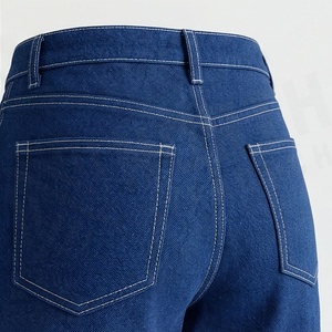 Shorts en jean basiques en coton coupe ample pour femme, deux poches, longueur courte, décontractés d'été, couleur personnalisable, bas de tenue tendance - Product Image 5