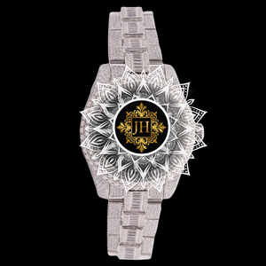 Reloj de Cuarzo con Diamantes de Moissanita y Acero Inoxidable de la Mejor Calidad, Elegante, Estilo Pulsera para Mujer, Cristal de Zafiro, Lujo Antiguo - Product Image 1