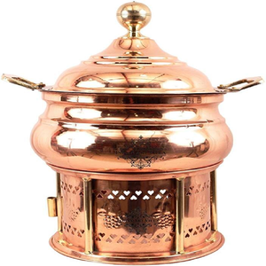 Heavy-duty <b>copper</b> rectangular chaffer with a minimalist steel <b>frame</b>. Durable and professional For Hotel Restaurant Wedding Party - Product Image 3