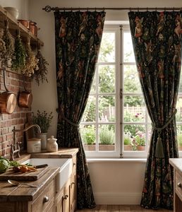 Decorative Gothic Mushroom Velvet Or Blackout <b>Curtain</b> Each Panel Premium Art Nouveau <b>Window</b> Drapes Energy Saving Thermal - Product Image 3