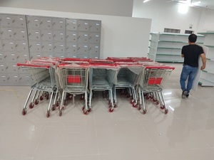 ตะกร้าสินค้าแบบตาข่ายสแตนเลสเคลือบสีฝุ่น รถเข็นช็อปปิ้ง / ตะกร้าสินค้า 80 ลิตร ODM เวียดนาม - Product Image 3