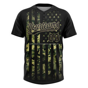 Chemises d'uniforme de softball personnalisées en gros, 100 % polyester, col rond, imprimées par sublimation, respirantes, séchage rapide, qualité supérieure - Product Image 2