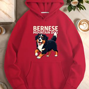 Sweats à capuche décontractés pour femmes avec dessin animé de chien de montagne bernois - Product Image 2