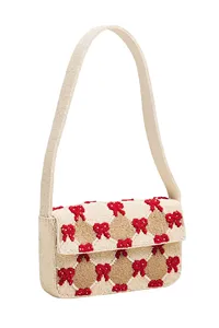 Cartera de Mano Decorativa Bordada con Arte Floral Colorido y un Atractivo Elegante para Fiestas - Product Image 3