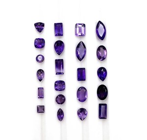 Natural African Amethyst Mixed Cut Shape Loose Gemstone Mixed Sizes, Purple Semi-Precious Stone for Jewelry Making - Product Image 1