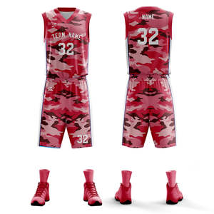 Tenue de Basketball Personnalisée Noir Blanc Rouge & Bleu 2026 Maillot 2025 Kit Complet Sublimation Ensemble Sportif Professionnel HD - Product Image 6