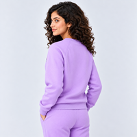 Sweat-shirt pour femme de qualité supérieure avec doublure en polaire brossée, chaleur confortable, texture douce, poignets côtelés, coupe élégante, fabrication OEM