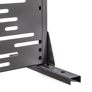 แผงกั้นเพื่อความเป็นส่วนตัวกลางแจ้งทำจากโลหะสีดำเงา72 "H x 47" W รั้วตกแต่งแบบอิสระสำหรับระเบียงลานบ้าน - Product Image 4