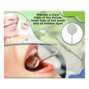 Espejo Dental con Mango de Acero Inoxidable, Manual, 6.5 Pulgadas, Espejo Bucal Profesional para Dentistas, Alta Calidad, Certificado CE, Inspección Oral - Product Image 3