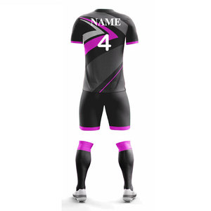 Ensemble de maillot de football respirant en maille polyester/nylon pour l'entraînement et la pratique, tenue de joueur pour jeunes - Product Image 3