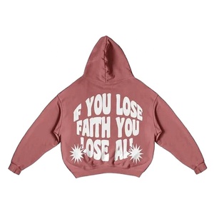 Custom High Quality <b>Men's</b> Set <b>Pullover</b> 100% Cotton Screen Printing Two Piece Breathable <b>Men</b> Tracksuit - Product Image 4