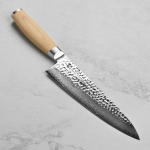 Couteau de cuisine Damas forgé à la main, couteau de chef moderne fait main, manche en bois, outil de cuisine professionnel, ambidextre - Product Image 5