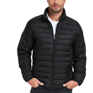 OEM ODM Custom Logo Men Winter Lightweight Puffer <b>Jacket</b> Stand Collar Padded Bubble Coat Outerwear - Product Image 6