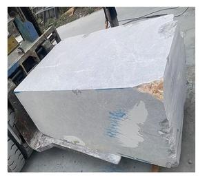 Tundra Grey Marble Blocks Neutral Shade <b>Stone</b> Massive <b>Cut</b> Unit Smooth Surface Material for Architectural Interior Use - Product Image 2