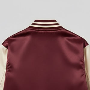 Veste d'hiver en satin de qualité supérieure pour garçons, style universitaire, baseball, école, collège, neuve, personnalisable, pour hommes. - Product Image 6