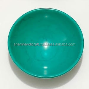 "Bol artisanal en résine époxy Pièce d'art décoratif unique pour bureau à domicile ou cadeau Bol en acrylique de conception inspirée de l'océan - Product Image 3