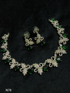 Conjunto de joyería nupcial de diamante americano clásico, collar y pendientes de dos piezas para boda, estilo clásico de moda - Product Image 3