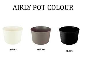 Airly PP <b>Plastic</b> Flower Pots Modern Multi-Size 3 Colors White Black Mocha Lightweight Durable Floral Arrangements Outdoor/Indoor - Product Image 2