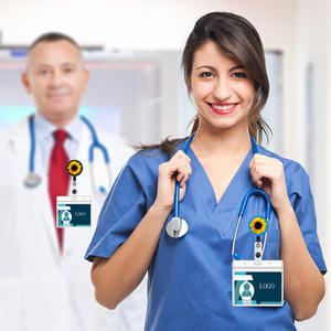 Cordón Ecológico y Moderno de PVC y Poliéster con Estampado por Sublimación, Gancho para Tarjetas de Identificación y Logotipo Personalizado de Sunflower Teacher - Product Image 3