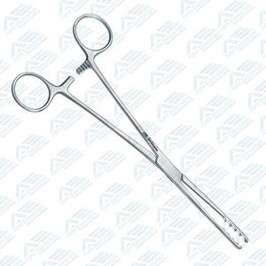 Pince à tampon Ulrich en acier inoxydable de 26,5 cm, instrument médical manuel pour éponges et pansements - Product Image 6