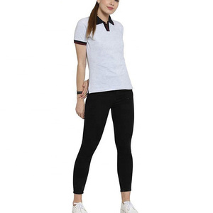 Camiseta polo para mujer con logotipo personalizado, último diseño, marca privada, nueva llegada, estilo moderno, ropa urbana de alta gama. - Product Image 4