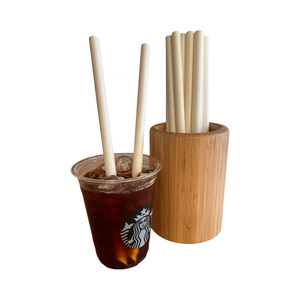 Tethys Eco-friendly 7 X 210mm White <b>Paper</b> <b>Straw</b> WPS-11-4P Korea Made Drinkware - Product Image 3