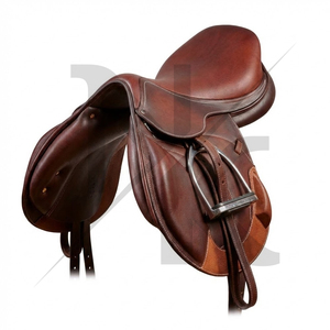 Selle d'équitation anglaise de compétition en cuir véritable de qualité supérieure, pour le saut d'obstacles, produits équestres pour courses de chevaux anglais, en provenance d'Inde. - Product Image 4
