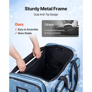 Sac de sport à roulettes de 29 pouces avec port USB, porte-vêtements réglable en hauteur, durable et sécurisé pour la salle de sport - Product Image 5