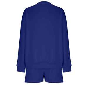 OEM Custom Sport Sweatshirt <b>Shorts</b> <b>Women's</b> <b>Long</b> Sleeve Crew Neck Solid Breathable Spandex/Polyester Premium Quality Sweatshirt - Product Image 5