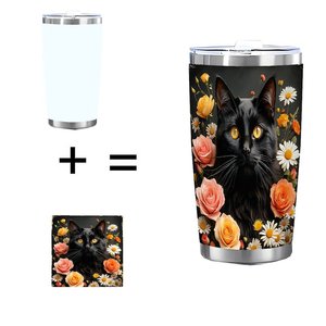 20oz Stainless Steel Tumbler <b>Double</b> <b>Wall</b> Insulated Leakproof Lid Portable Outdoor Camping Travel <b>Mug</b> - Product Image 1