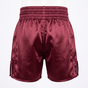 Shorts de boxe Dumela International Maroon avec logo pour l'entraînement MMA, toutes saisons, confortables, en polyester, coupe ajustée - Product Image 2
