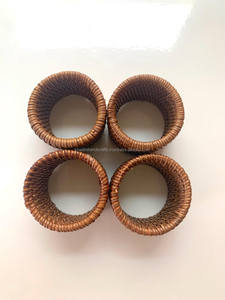 ห่วงรัดผ้าเช็ดปากทำจากไม้ไผ่ที่เป็นมิตรกับสิ่งแวดล้อมสำหรับการตั้งค่าอาหารค่ำของตกแต่งบ้านงานปาร์ตี้และการนำเสนอโต๊ะในครัวแบบชนบท - Product Image 6