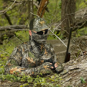 เสื้อเชิ้ตคาร์โก้ลายทางสำหรับล่าสัตว์กลางแจ้ง ซิปแบบเร็ว ผ้าซาติน คอตั้ง แขนยาว แห้งเร็ว ผู้ชาย ผ้าฝ้ายออร์แกนิค 100% โลโก้ด้านหน้า - Product Image 5