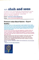 Raisins noirs biologiques non polis Paras, 100% purs, emballés en sachet, fruits secs naturels, boulangerie, confiserie, hémoglobine
