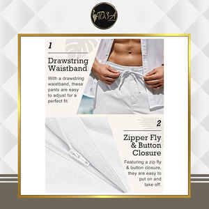 Pantalon décontracté en lin pour homme, en tissu Oxford, léger, de qualité supérieure, taille personnalisée, anti-plis, séchage rapide, avec une expérience approfondie et un design authentique. - Product Image 4