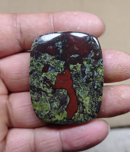 Piedra de Sangre de Dragón de Alta Calidad, Gema Suelta Tallada, Cabujón de Cristal Rojo y Verde, Decoración Curativa, Regalo - Product Image 1