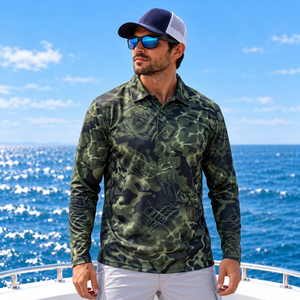 Private Label 180 GSM Polyester Fishing <b>Polo</b> <b>Mens</b> Fishing Shirts Performance Fishing <b>Polo</b> for Fishing Retailers - Product Image 6